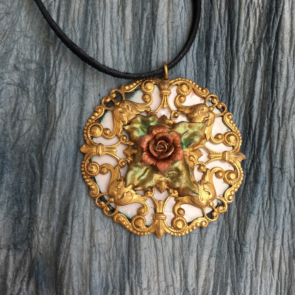 Boho Floral Handmade Choker - Picture 7 of 8